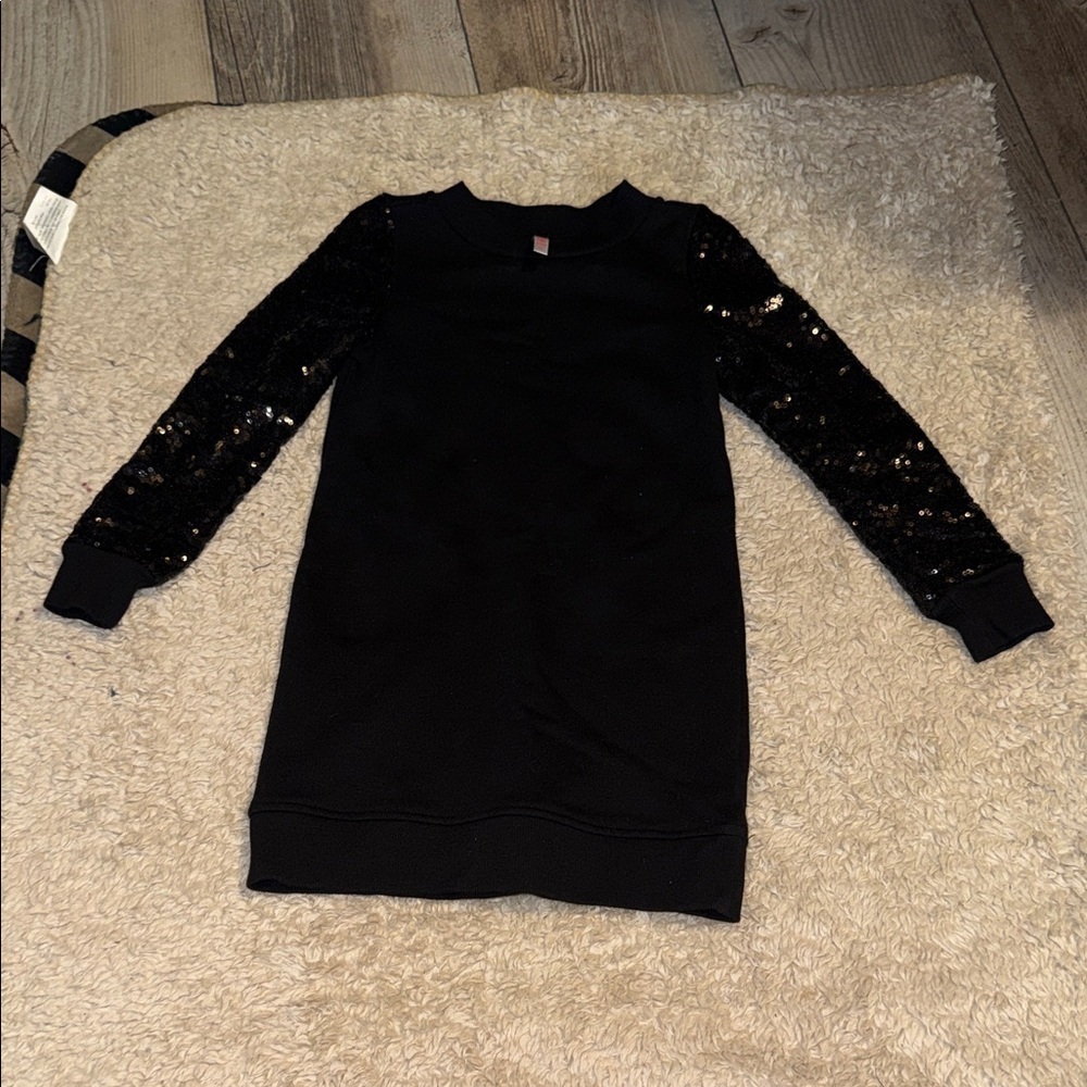 Toddler Fabkids Black Long Sleeve Dress